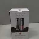 Salt and Pepper Grinder Set- Automatic Battery Pepper Mill Shakers Gifts for Men Dad, Adjustable Coarseness Upgraded Larger Capacity with Led Kitchen Essentials for New Home Housewarming (Stainless Steel)