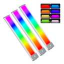 LEPOTEC Motion Sensor Cabinet Lighting,RGB LED Closet Lights Wireless USB Charging Cupboard Night Lights Bar for Under Counter,Kitchen,Bedroom, Home Decoration, Wedding, Christmas,3 Packs