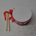 Kids Drum Set,8 in Wooden Toy Drum Set,Educational Baby Musical Toys Drum with Adjustable Strap 2 Drumsticks,Sensory Musical Instrument Drum Toy for Toddler Boys & Girls Gift(Red)