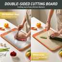 2 in 1 Stainless Steel Cutting Board with Handle Chopping Eating Grilling Biard Cutboard Biard Chtting Cuttingboards Voard Oard Bord Dishwasher Safe 16 x 11 Baords Baord Veg Utting Ultimate (Morandi Orange)
