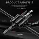 Bonsicoky 1-3/16" to 7-7/8" Adjustable Hole Saw Circle Hole Cutter Drill Bit, Heavy Duty Wood Drywall Drill Bit Round Cutting for Woodworking, 30-200mm