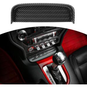 RT-TCZ for Mustang Carbon Fiber Tray Interior Accessories, Gear Shift Storage Organizer Trim for Ford Mustang 2015-2023 Black Carbon Fiber Interior Accessories 1pc