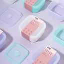 OTB Set of 2 Reusable Silicone Containers Clear, Nesting Leak-free Silicone Food Storage Boxes, BPA Free, Airtight, Dishwasher and Freezer Safe