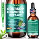 Soursop Bitters Liquid 10-in-1 with Ashwagandha, Black Seed Oil & Turmeric, Gotu Kola for Immune Support, Gut Health, Cell Regeneration & Antioxidant, Vegan, Non-GMO, Sugar-Free, 2 Fl Oz, Exp 11-11-2027