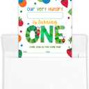 4x6 1st Birthday Invitations (20 Cards + 20 Envelopes) – Book-Themed Toddler Party Invites.(073)