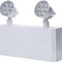 GZRUIYANG Emergency Lights with Remote Capabilities, Battery Pack, 6V DC Output, Commercial Battery Unit Emergency Lights with 2 by 5 watts Head, Up to 700 Lumens