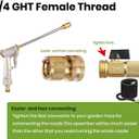 Garden Hose Nozzle, High Pressure Water Hose Nozzle Sprayer Head,fits 3/4 Garden Hose Thread,for Lawn & Garden,Washing Cars,Watering Garden,Cleaning,Showering Dogs&Pets