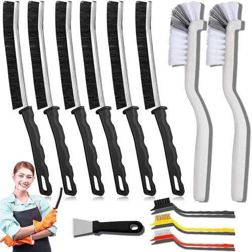 Crevice Cleaning Brush - Grout Scrub Brush, House Cleaning Supplies, Gap Cleaning Tools, Home Essentials, Gifts for Women Men, Hard Bristle Crevice Cleaner Brush for Household Use, Bathroom 12PCS