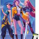 Netflix KPop Demon Hunters (2025) - Huntrix Hero Group Wall Poster, 34L" x 22.4W", Poster & Mount Bundle