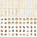 606Pcs Vintage Journaling Stickers Planner Stickers with Labels, Mood & Emotion, Motivational Quotes & Floral Designs Waterproof Vinyl Stickers for Journal, Planner, Laptop & Water Bottle