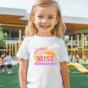 Habudda First Day of Kindergarten Shirt, Little Miss Girl Tee, 4-5T