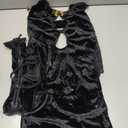 SINROYEE Ladies Sexy V Neck Fun Nightdress Velvet Lace Underwear Chinese Cheongsam Anime Lingerie Cosplay (Black # 2)