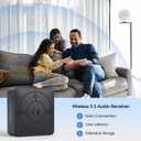 MIPEACE Bluetooth Adapter for Headphones, 3.5mm Aux Bluetooth Receiver with Bluetooth 5.3, Hands-Free Calls, Built-in Mic, Easy Plug & Play for Car Stereo & Speakers (Black)
