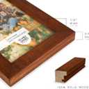 3 x Renditions Gallery 3.5x5 inch Picture Frame Modern Style Wood Pattern and High Definition Glass Ready for Wall and Tabletop Photo Display, Walnut Frame