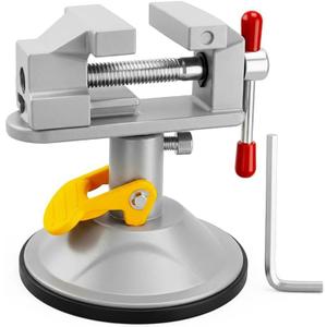 Yakamoz Mini Bench Vise 360 Degree Suction Vise Small Table Vice Clamp Workbench Vise for Jewelry Making DIY Wood Craft Carving Breads Drilling Bed Tool