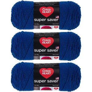Red Heart Super Saver Yarn (3-Pack) Royal E300-385