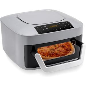 8-in-1 Air Fryer Top & Bottom Heating, 4QT Indoor Pizza Oven | 360 Airflow 