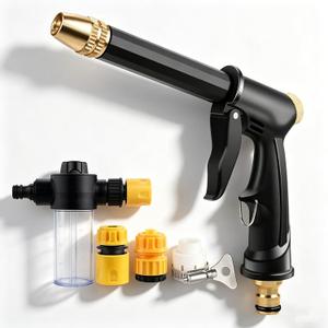 High Pressure Sprayer, Upgraded Garden Hose Sprayer, Car Wash Water Gun with Booster Nozzle, Pressure Washer Spray Nozzle for Patio Cleaning, Plant Watering & Pet Washing