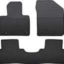 Car Floor Mats Custom Fit for 2021-2023 Hyundai Santa FeOnly Hybrid/2022 2023 Hyundai Santa Fe Plug-in Hybrid(PHEV) Odorless Washable Heavy Duty Rubber All Weather Floor Liners Black