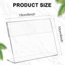 36 Pcs Clear Acrylic Picture Frames 4 x 6 Inch Table Number Sign Holders Wedding Acrylic Photo Frame Bulk, Horizontal Back Slanted Plastic Picture Self-Standing Photo Sign for Home Office Desk Bedroom