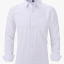Long Sleeve Dress Shirts for Men - Regular-Fit Casual Button-Down Shirt with Pockets, M