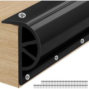 Dock Bumpers, 12 Feet /16 Feet /24 Feet /32 Feet Full Protection Boat Dock Bumpers for Edging, Dock Fender for Straight Edge and Side, Includes Mounting Screws, Black Gray White Orange Blue