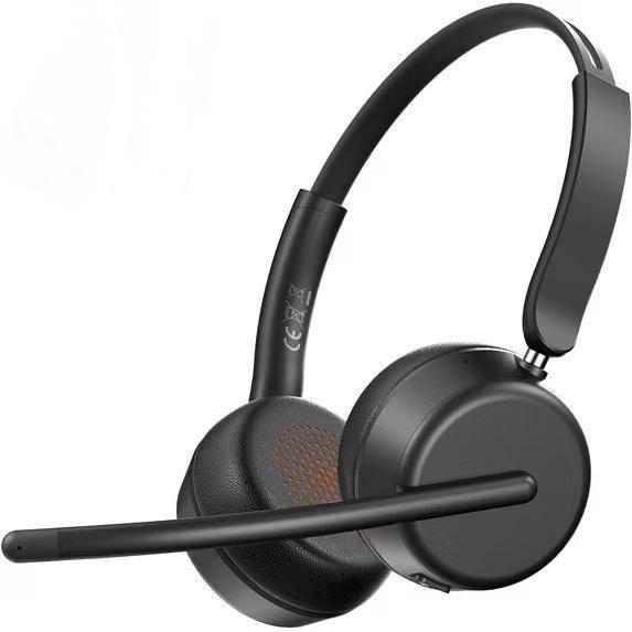 Spark07 
Wireless Headset, Bluetooth 5.4 Headphones with AI Noise-Canceling Mic for Work, for Phone, Computer, Black