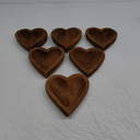 Tioncy 6 Pcs Wooden Dough Bowls - Wood Heart Shaped Hand Carved Paulownia Serving Decorative Bowl Bulk for Home Holding or Making Bread, Fruits, Salad & Candle, 7 Inch
