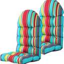 Enipate Weather Resistant Adirondack Chair Cushions High Back Indoor Outdoor Patio Tufted Lounge Cushion Seat Pads