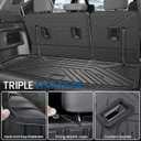 Cargo Mat Backrest Mats for 2024 2025 2026 Chevy Traverse & 2025 2026 Buick Enclave, TPE All Weather Cargo Liner Trunk Mat Car Accessories(24-26 7/8 Seats-3rd Row Backrest Mats&Cargo Mat)