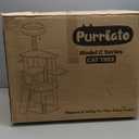 61" Modern Cat Tree Tower for Indoor Cats, Luxury Climbing Tower with Plush Lounge, Kitty Condos, Hammock & Scratching Posts, Classic Cat Furniture (Natural)