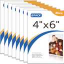 KSacry 8 Pcs Acrylic Sign Holder 4 x 6, Vertical Wall Mount Sign Holders with Adhesive, Clear Plastic Frames Paper Display Sign Holders for Office, Home, Store, Restaurant - No Drilling