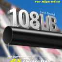 57" One-Piece Flag Pole, Heavy Duty Stainless Steel Flagpole, 2 Thicker Wall, Waterproof & Rust-Resistant, 360 Rotating Anti-Wrap Rings, Fits 1-Inch Brackets(Not Include) for House, Truck, Boat...