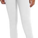 baleaf Winter Clothing Women Leggings Fleece Lined Tights Thermal Warm Thick Cold Weather Gear 1 Pockets (Small, White)