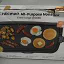 Chefman XL Electric Griddle with Removable Temperature Control, Immersible Flat Top Grill, Burger, Eggs, Pancake Griddle, Nonstick Extra Large Cooking Surface, Slide Out Drip Tray, 10 x 20 Inch