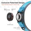 Dog Collar with Airtag Holder for XLarge Dogs, Upgraded Waterproof Air Tag Dog Collar Widened Comfortable Padded, Reflective, Ultra-Durable, Heavy Duty Dog Collars Adjustable - XL(24" - 28") Blue