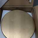 Metal Martini Table,22" H Antique Gold Side Table with Sculptural Bow Base, Metal Gold End Table for Small Spaces Bedroom Entryway, 9.8 inches x 9.8 inches x 22 inches