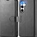 TUCCH Wallet Case for Galaxy S23 FE 5G, Kickstand RFID Blocking Card Holder, Magnetic PU Leather Flip Cover Protective [TPU Shockproof Interior Case] Compatible with Galaxy S23FE 6.4-Inch 2023, Black