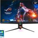 ASUS ROG Swift 32 4K HDR 144Hz DSC Gaming Monitor (PG32UQX) - UHD (3840 x 2160), Mini-LED IPS, G-SYNC Ultimate, Local dimming, Quantum Dot Technology, DisplayHDR 1400, Eye Care, DisplayPort, HDMI