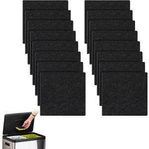 16-Pack Trash Can Odor Absorbing Filter Refills Compatible with EKO Trash Can, Activated Charcoal Deodorizer Stick-On Filters - Garbage Can Odor Eliminator and Absorber for Indoor and Outdoor Bins