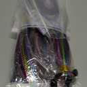LyoRuSi 2 Pack Braid Ponytail Extension with Elastic Tie Straight Sleek Wrap Around Braid Ponytail Purple Gradient 26 Inch Hair Tinsel Colored Hair Ponytail (Black/Pink/Purple#)