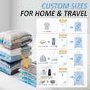 Cozy Essential Travel Vacuum Storage Bags with Rechargeable Cordless USB Pump, Space Saver Bags for Luggage, Suitcase, Carry-On, for Clothes, Blankets, Bedding & Seasonal Storage,12 Combo