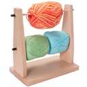 WILLOWDALE Wooden Yarn Holder for Knitting & Crochet Supplies, 2-Tier Yarn Storage Organizer Rack, 4 Crochet Yarn Ball Holder, Yarn Dispenser Crochet Tools and Accessories Arts & Crafts Supplies