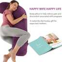 BATTOP Pregnancy Pillows for Sleeping,Maternity Body Pillow with Washable Cover,New Mom Gifts for Women,Support for Back,HIPS,Legs,Belly for Pregnant Women(Dark Purple)