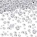 Hicarer 4000 Pieces Diamonds Crystals Acrylic Gems Wedding Table Scattering Gemstones Christmas Party Decorations Bridal Shower Masquerade Vase Fillers(Silver,3 mm, 6 mm and 10 mm)