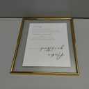 Calculs Gold Glass Picture Floating Frames 10x8 inches for Party Table Decoration Sign Wedding Inspo Audio Guest Book Welcome Sign Holder for Photobooth