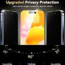 2 x 9H+ Glass for iPhone 15 Pro Max Privacy Screen Protector [Reliable 25 Privacy Protection][Mil-Grade Shatterproof Tempered Glass] Full Coverage Screen Protector for 15 Pro Max, 2 Packs