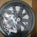 Parts Camp 16" Lawn Mower Wheels 16 x 1.75'' Spoked Plastic Wheel and Tire For Garden cart/Pressure Washer/Generator/Wheelbarrow/Trolley/Dolly Wheel/Push Mowers/Hand truck tires(Set of 2)