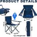 1Pack Portable Folding Camping Chairs Lightweight Outdoor Beach Chair with Cup Holder & Carry Bag, Lawn Chairs for Travel Hiking Picnic Fishing Concert (Blue), 1PCS