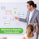 Mimorou 99 Pcs Magnetic Dry Erase Labels Reusable Name Magnets for Whiteboard 3 Sizes Colored Magnetic Blank Cards for Office Home Kitchen Fridge (Colorful)